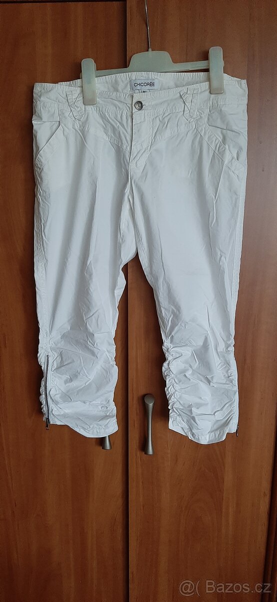 Nové bílé bavlněné 3/4 kalhoty M