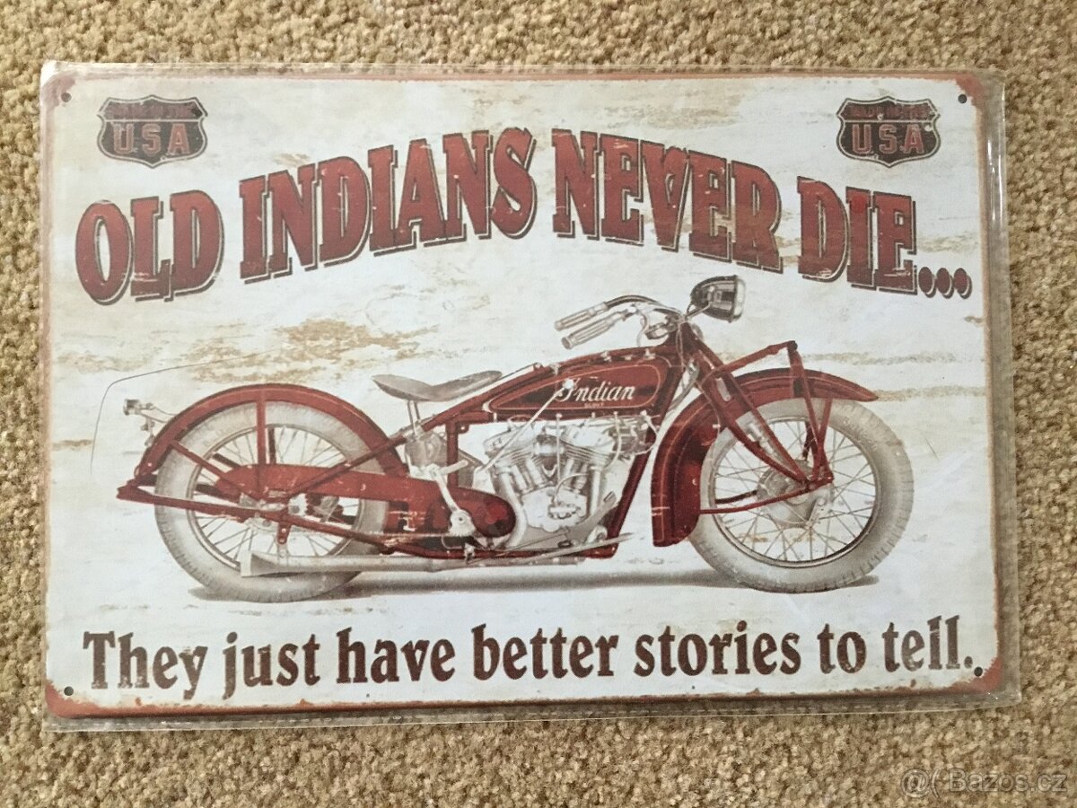 Motocyklové tabulky Indian - 8 kusů