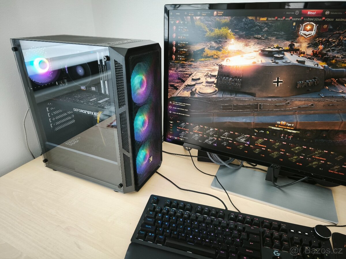 Herní 6-jádro Ryzen 5 /32GB RAM/GTX 1070 8GB/SSD 1TB M.2/W11