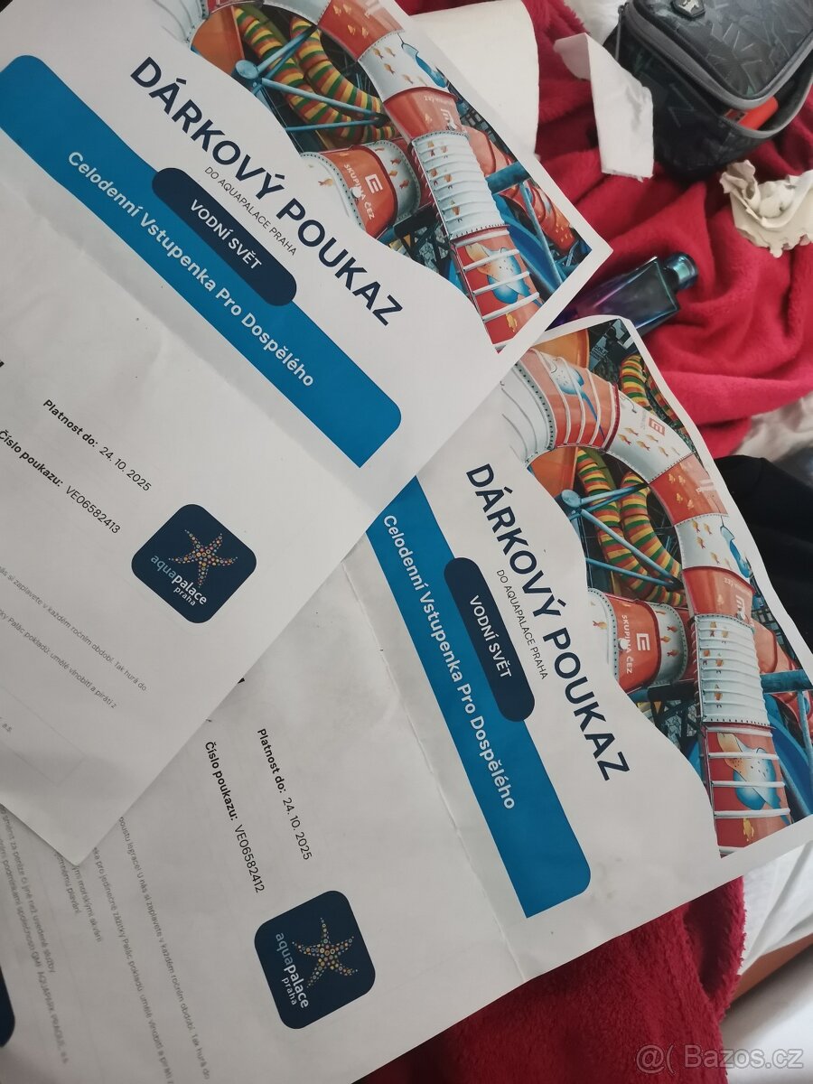 2x Aquapalace Praha vstupenky