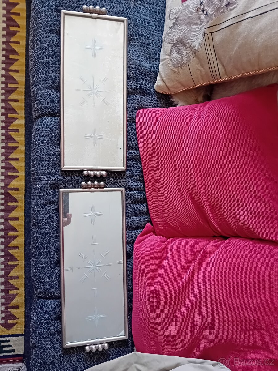 Podnosy historické zrcadlo, nerez