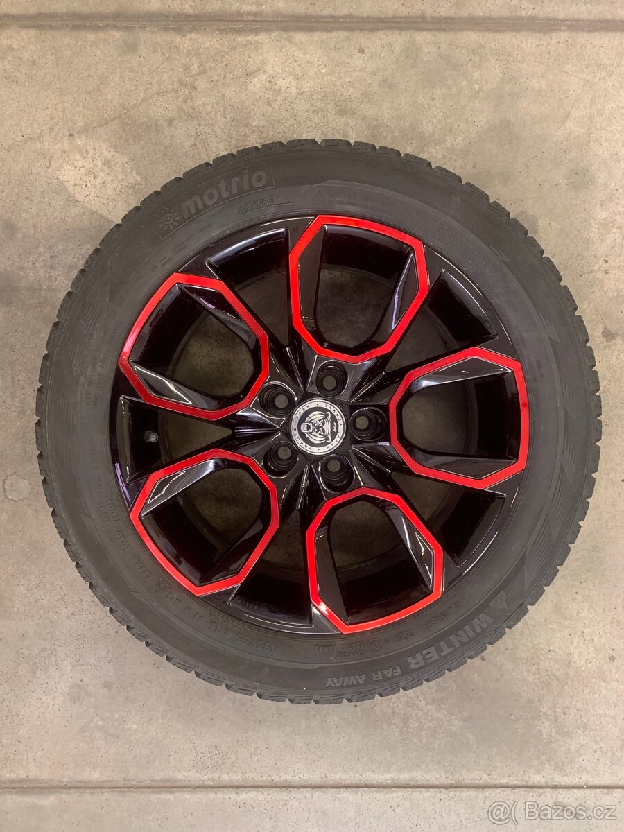 Alu kola 16” 6,5J 5x100 ET38 Yakuza Japan Extreme Black/Red