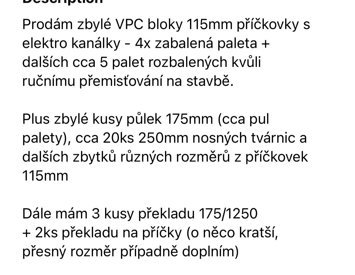 VPC cihly a překlady