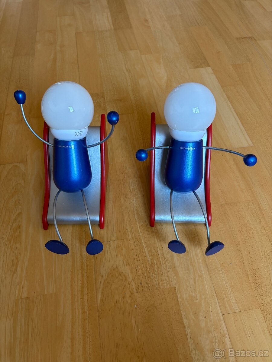 2 ks Dětské nástěnné světlo panáček na skluzavce