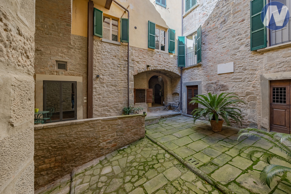 Apartmán Augusto v historickém paláci v centru Cortony, Tosk