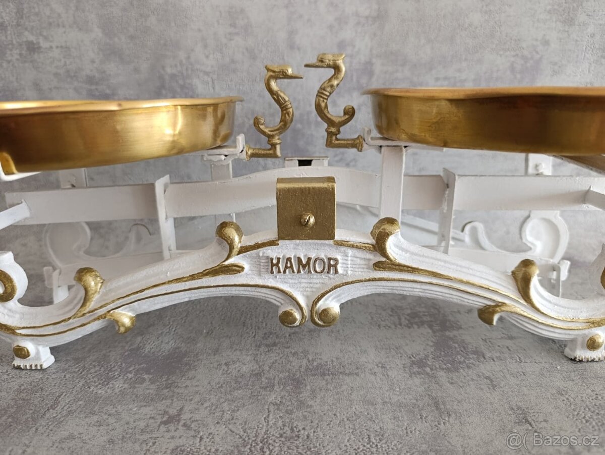 Staré 5kg dvoumiskové váhy KAMOR po renovaci