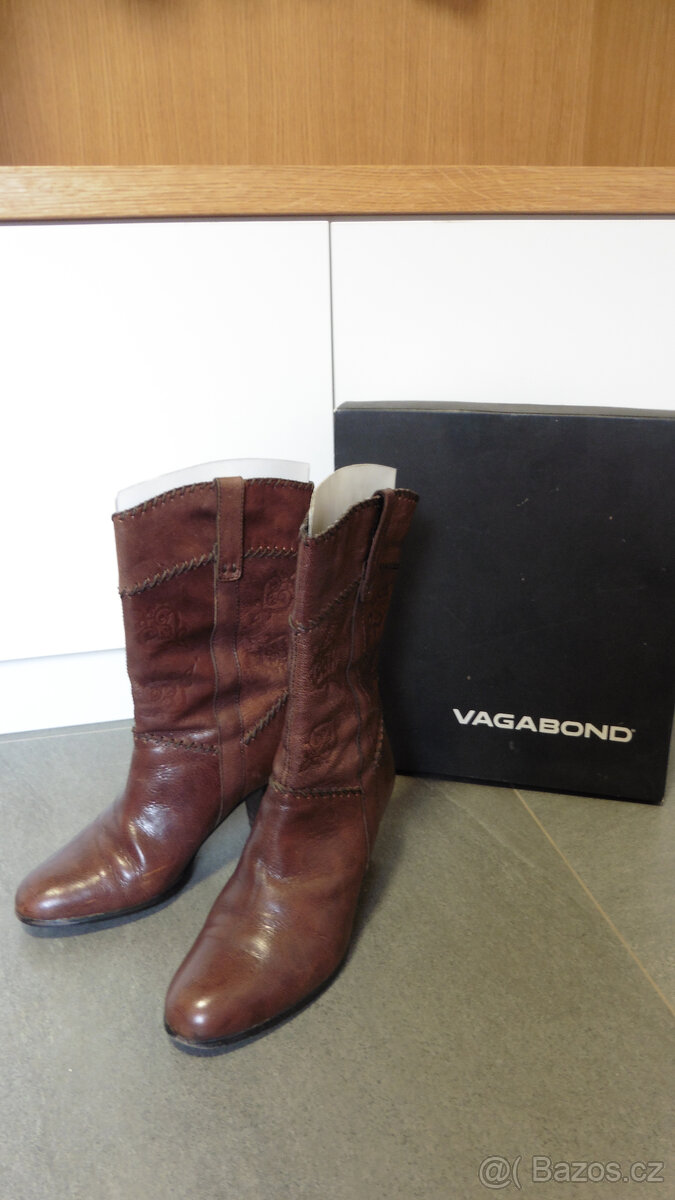 kožené kozačky Vagabond velikost 38