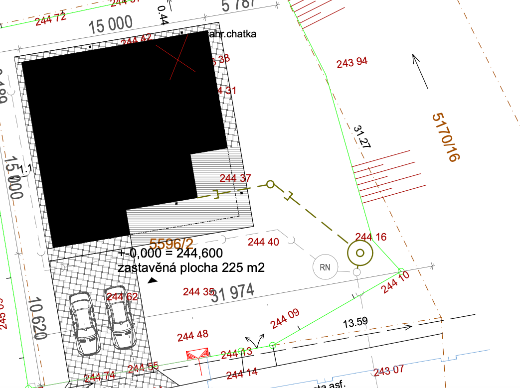 Pozemek Šenov / Václavovice 800 m2 (stavební povolení)