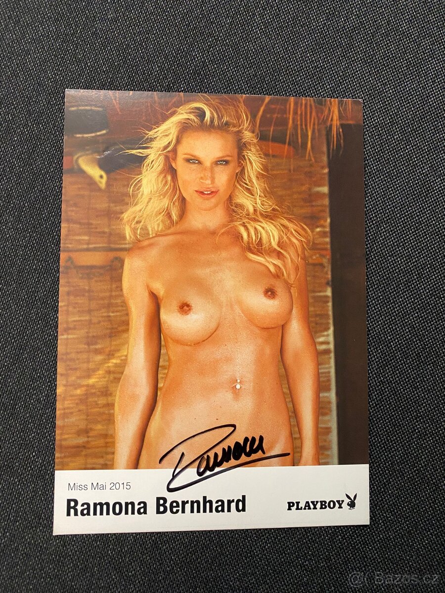 Originál podepsana Karta Ramona Bernhard Playboy Miss 2015