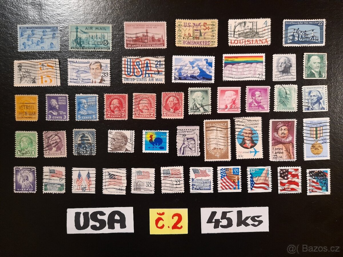 poštovní známky / USA č.2 45ks