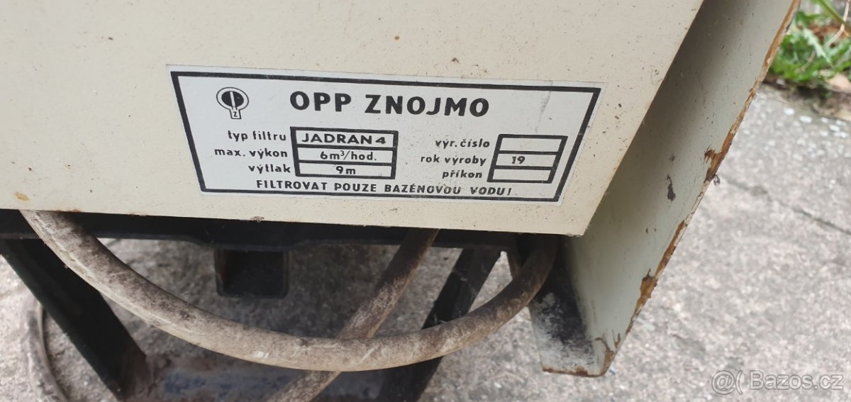 Filtračni ČERPADLO na staré bazény.