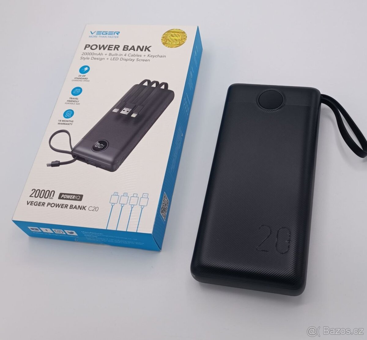 Powerbanka VEGER C20 – 20 000 mAh NEW SUPER CENA
