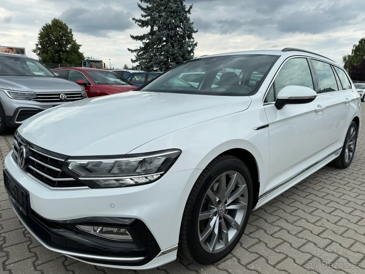 VW Passat R-line 2020 TDI 110kw DSG,tažné,kamera,virtual,kůž