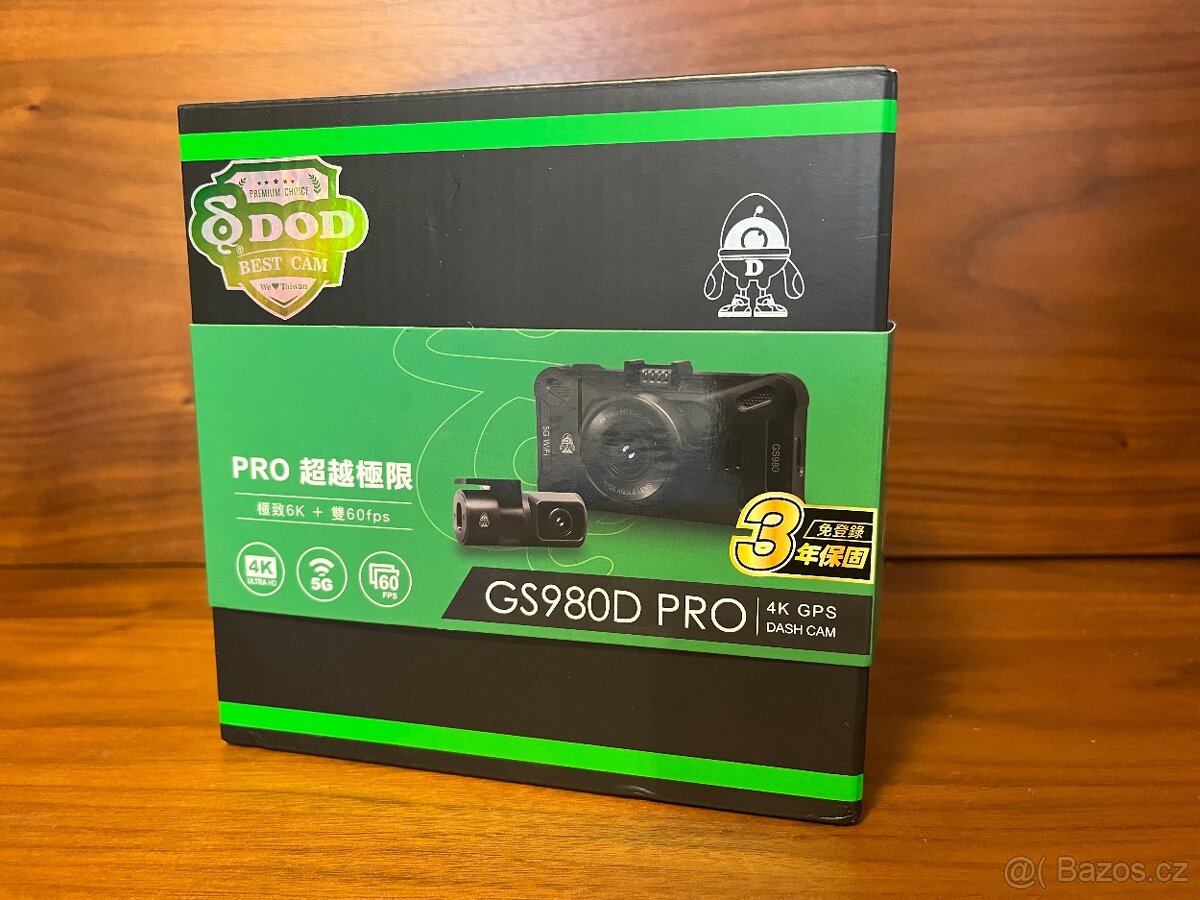Autokamera (přední+zadní) DOD GS980D