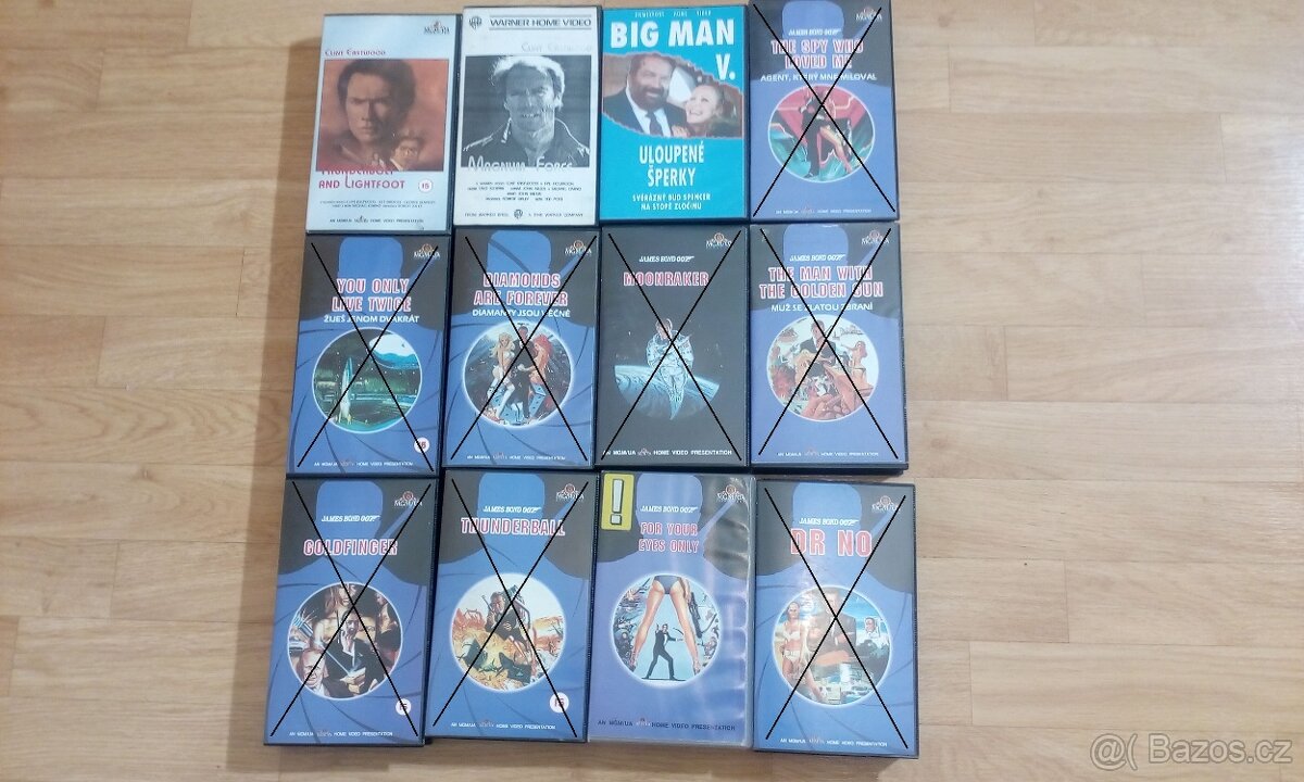 originální VHS kazety (videokazety)