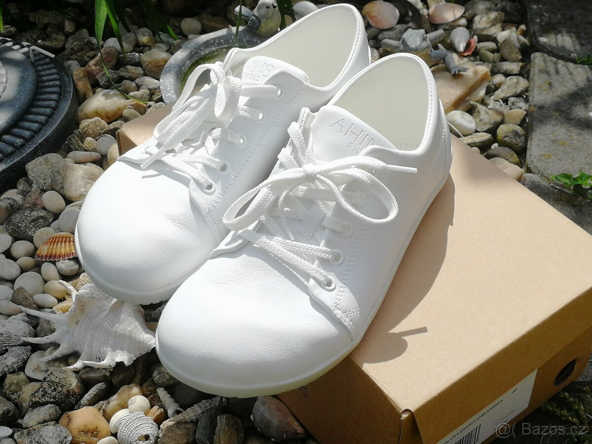 Ahinsa bílé tenisky Vida Kůže 40