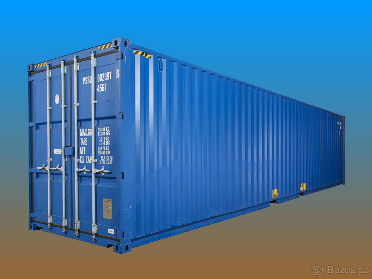 • Lodní kontejner 20', 40' HC, 45' HC PW s dodáním ze zahr.