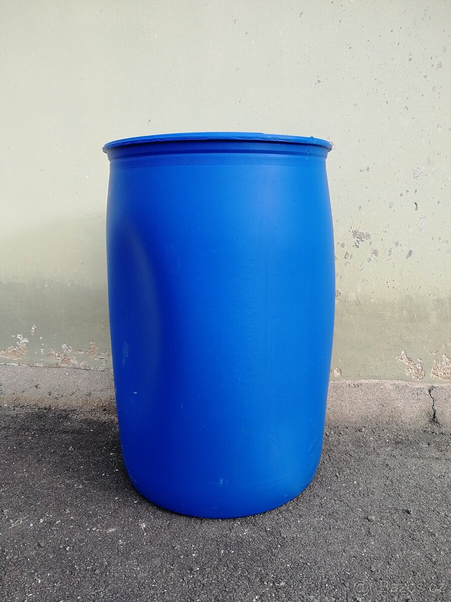 Plastová nádoba (sud - modrý) 200 litrů