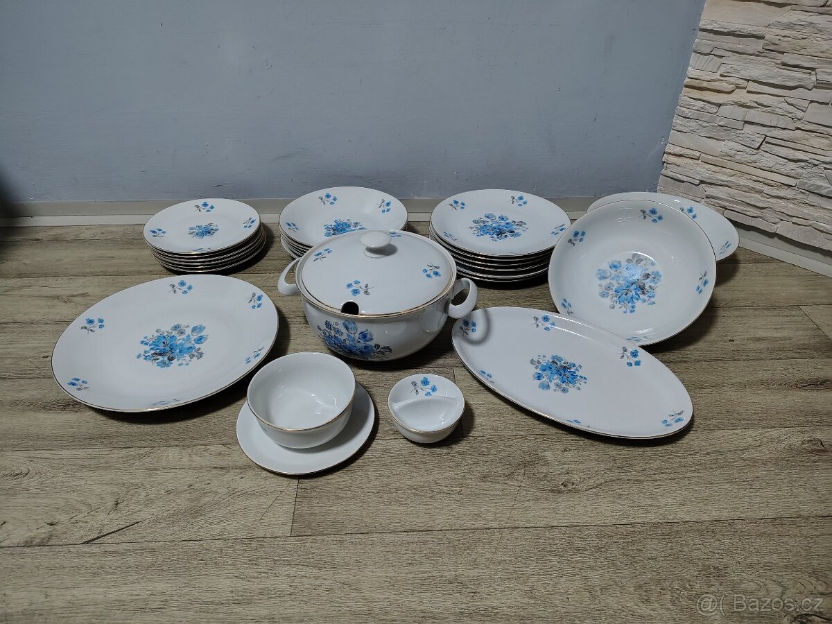 Porcelánová Jídelní Sada Značená Epiag ČSSR