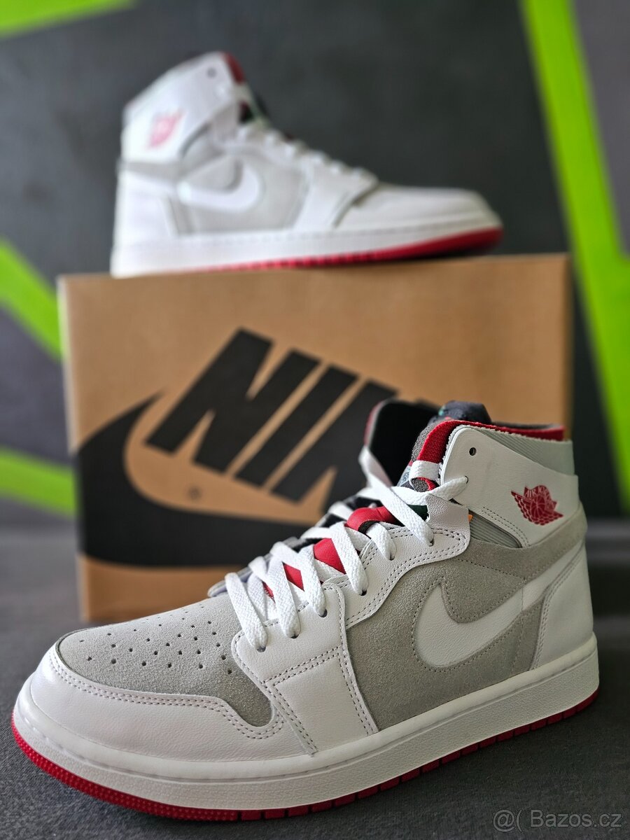 Air Jordan 1 Zoom Air CMFT (White/True Red-Light Silver-Dark