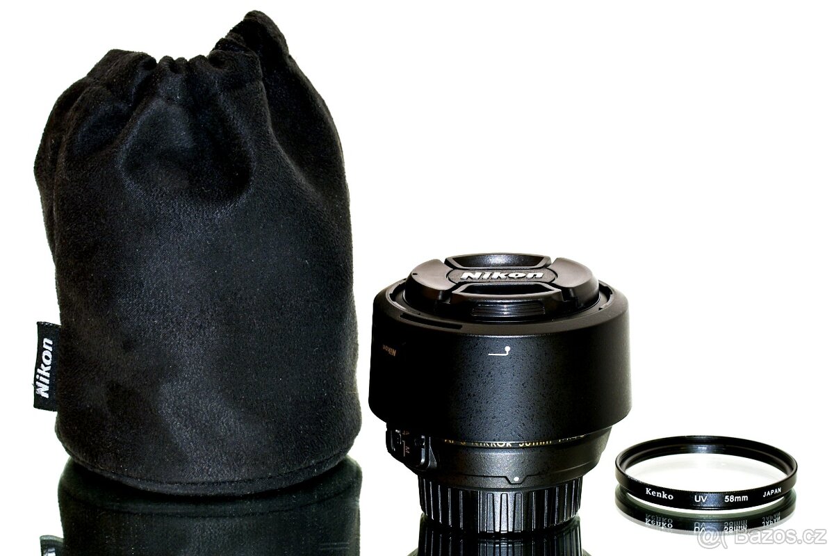 Nikon AF-S Nikkor 1,4/50mm G 9-lamelový + UV filtr Kenko