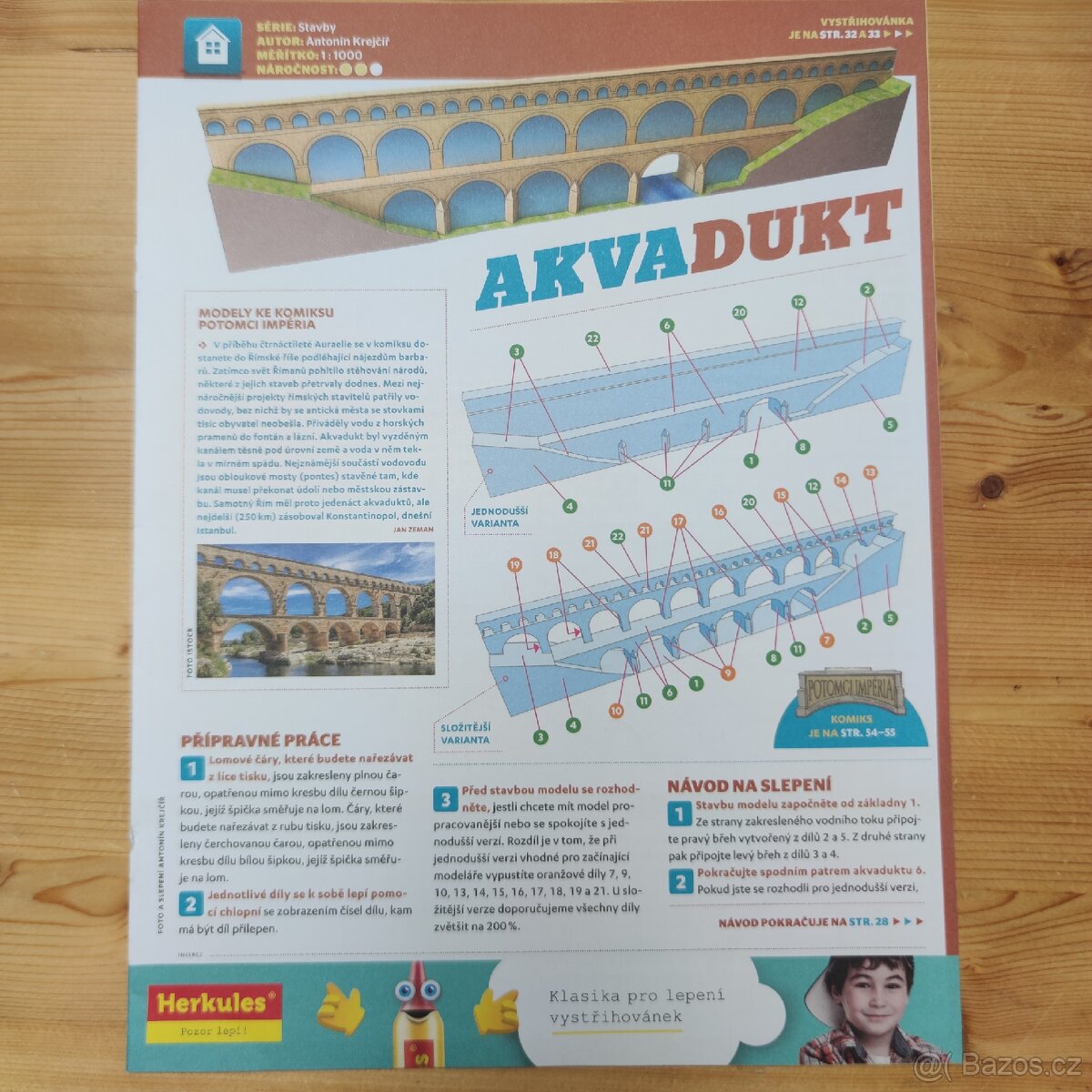 Akvadukt a český dvouplošník Avia 534 – 2 vystřihovánky