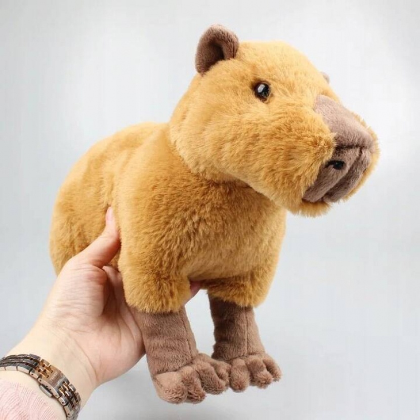Plyšák Kapybara 28 cm - hnědá