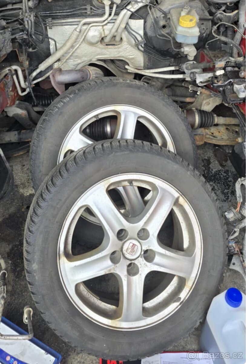 Alu kola 5x100 r15 zimní pneu skoda seat audi vw