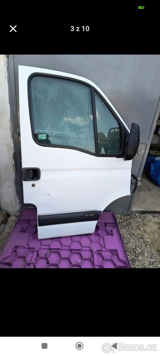Prodám kompletní dveře P ,strana přední Renault Master Rok
