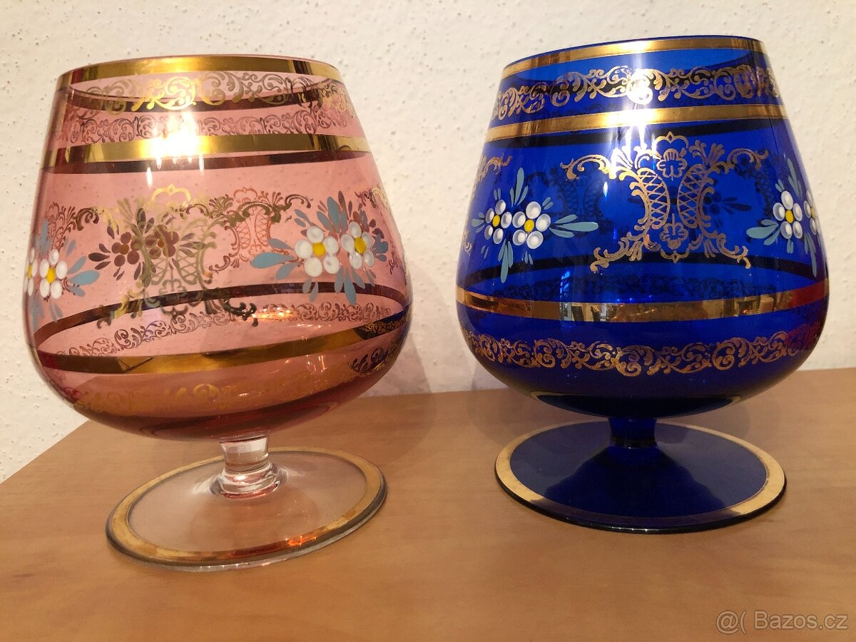 sklenky ručně malované
