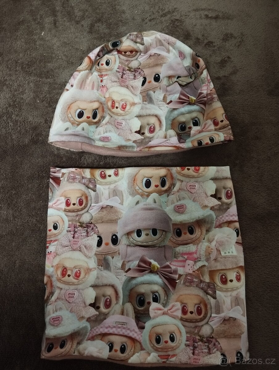 Nový dětský se čepice s nákrčníkem t Labubu