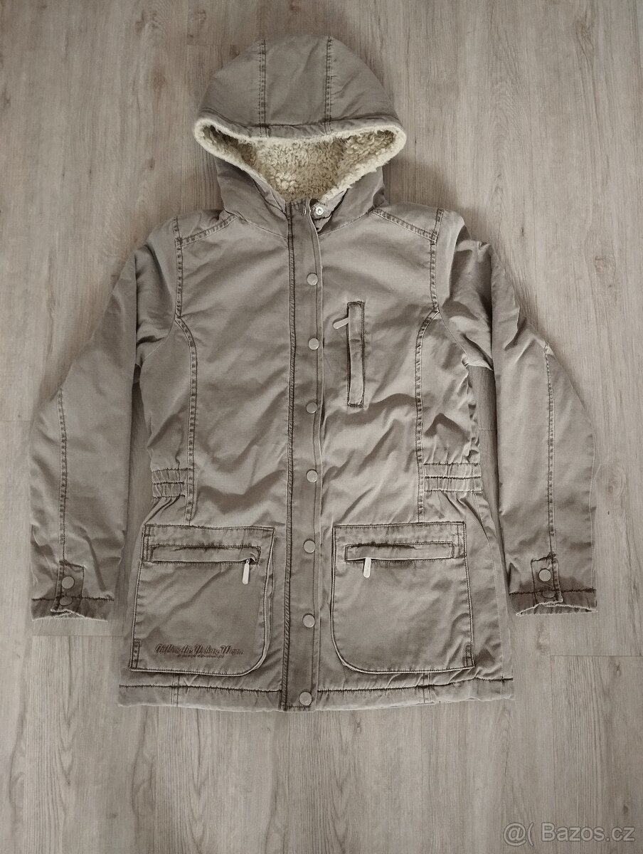 Dámská bunda, kabát NOVÝ, vel. 38, barva hnědo-šedá