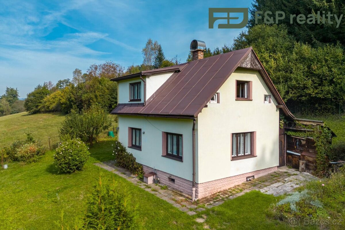 Prodej chalupy 3+1 115 m2, pozemek 3 107 m2, Bořkov-Slaná,