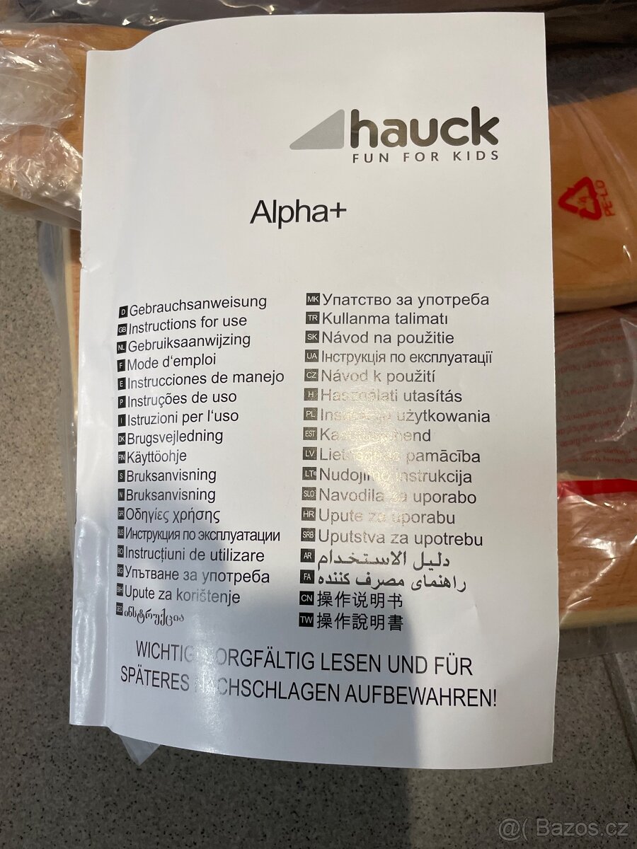 Nová dětská jidelni židlička