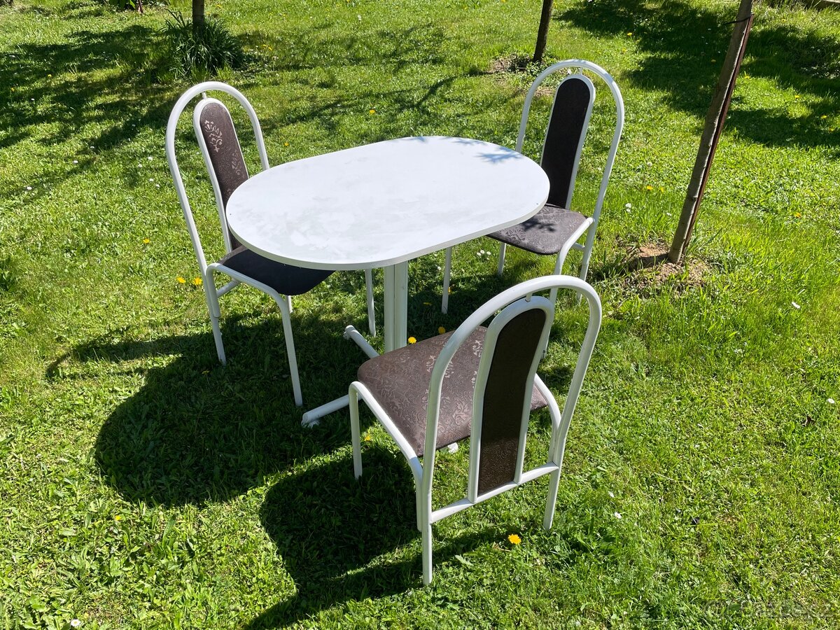 Zahradní nábytek - stůl 60x90x73(v)cm + židle 3ks