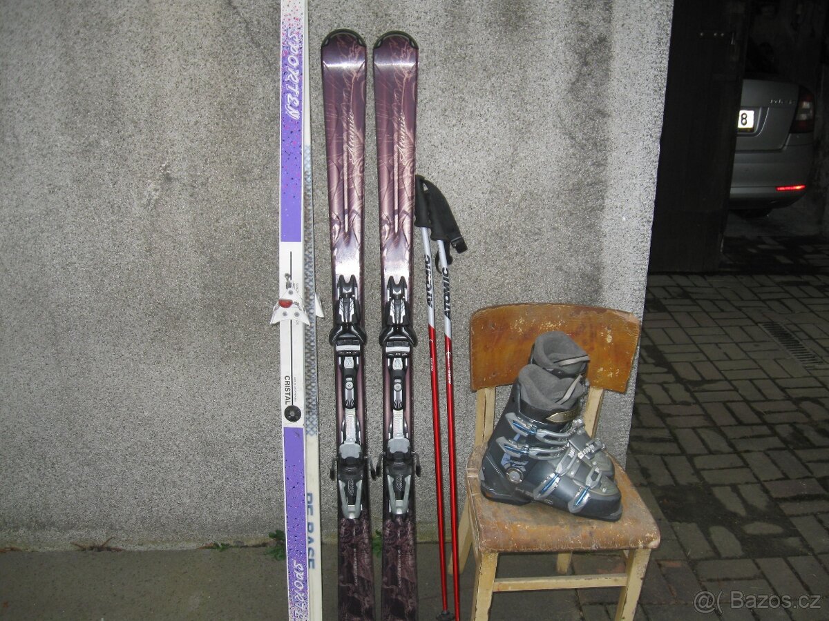 dámské lyže 160cm boty běžky