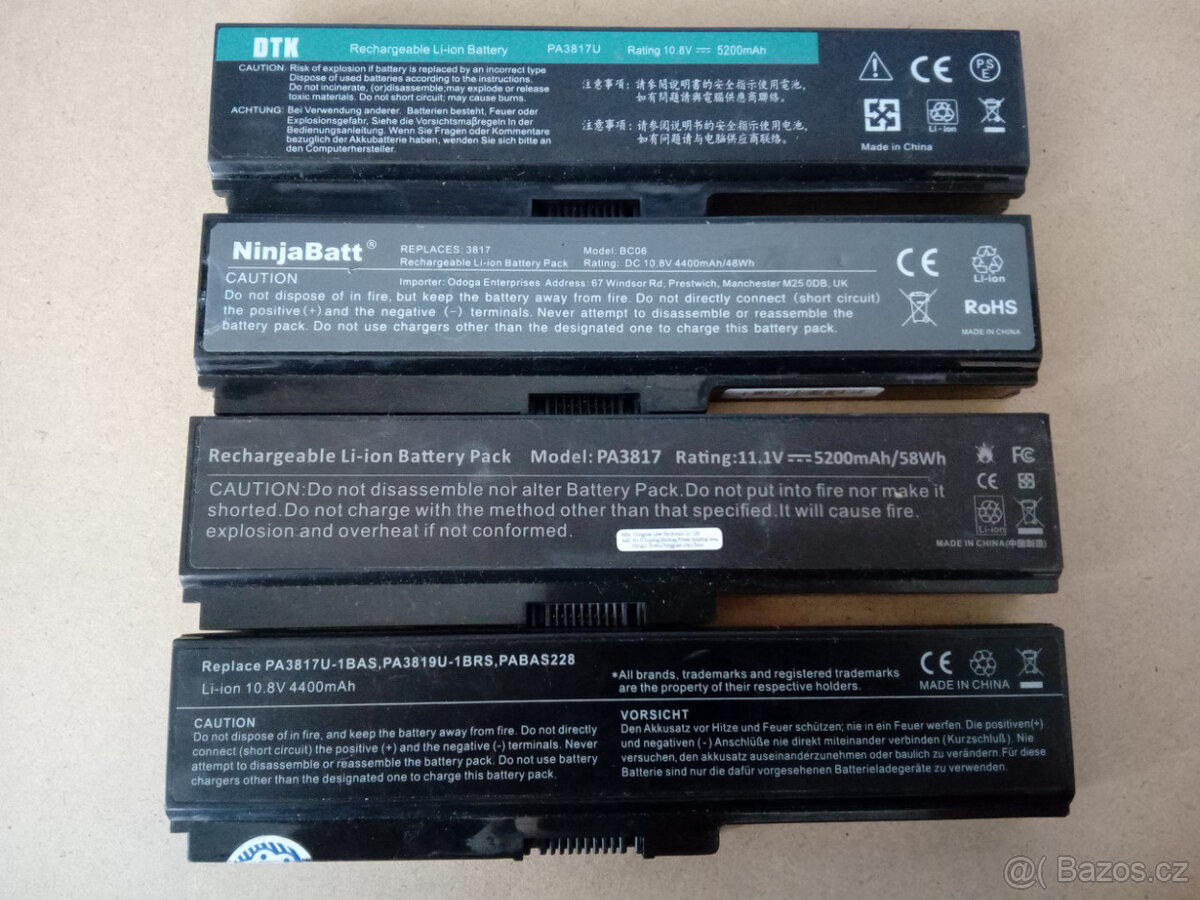 baterie PA3817U pro notebooky Toshiba Satellite (2.5hod)