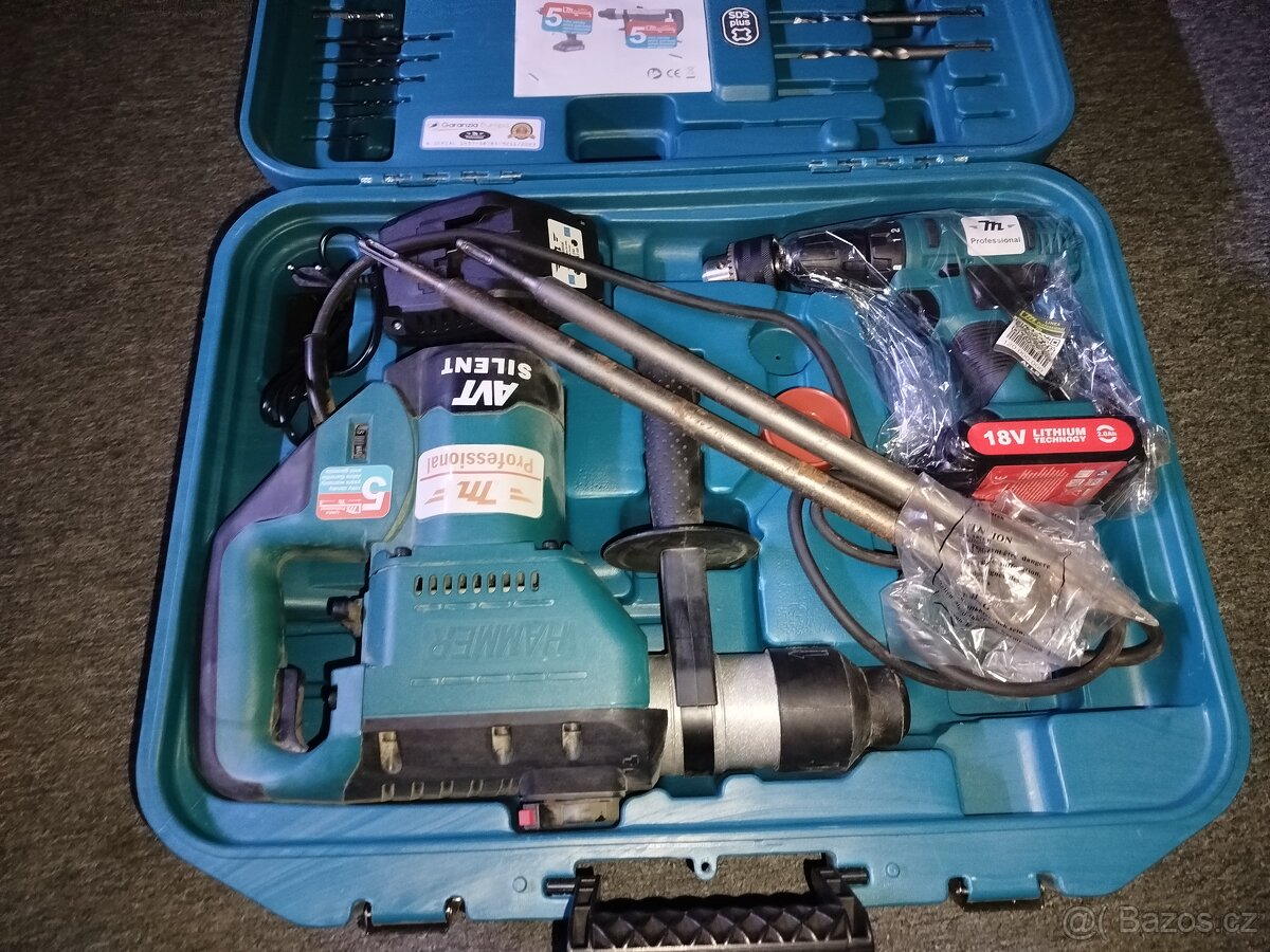 Bourací kladivo Makita + Aku vrtačka Makita