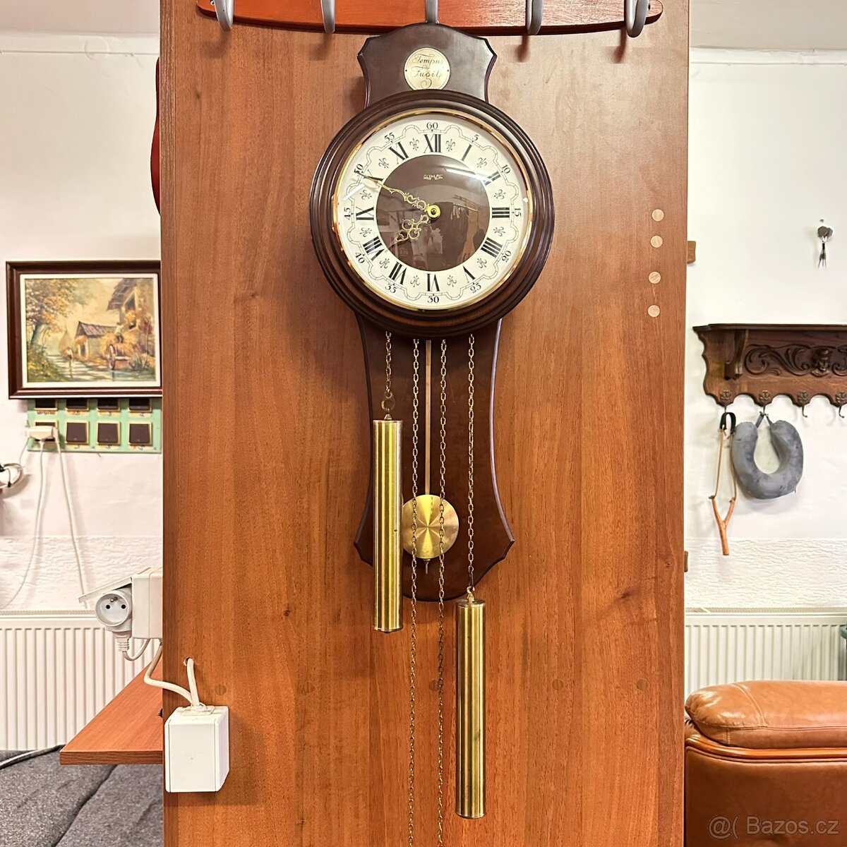 Hodiny kyvadlové bicí závěsné, funkční