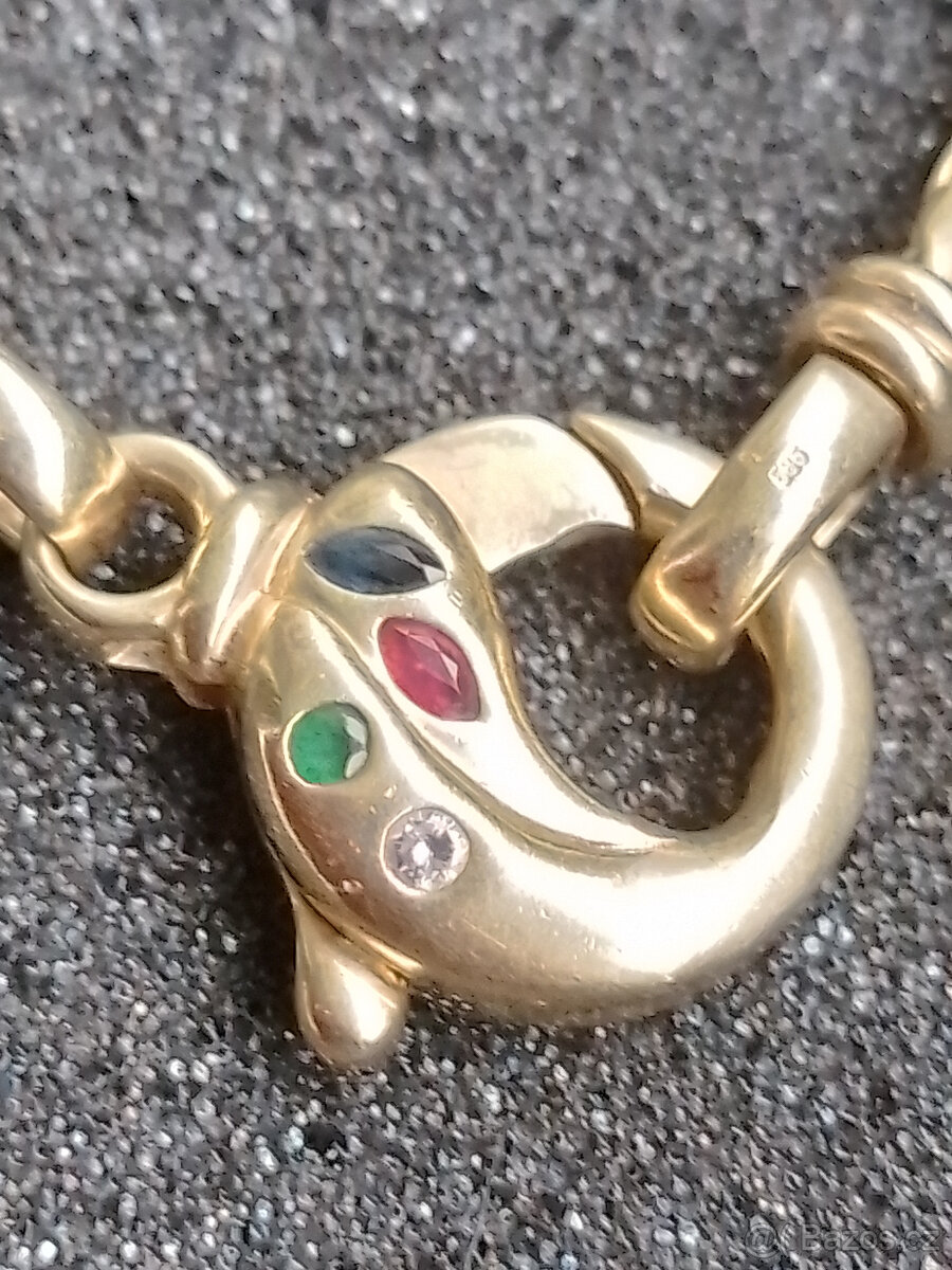 Náhrdelník na řetízku 585/1000