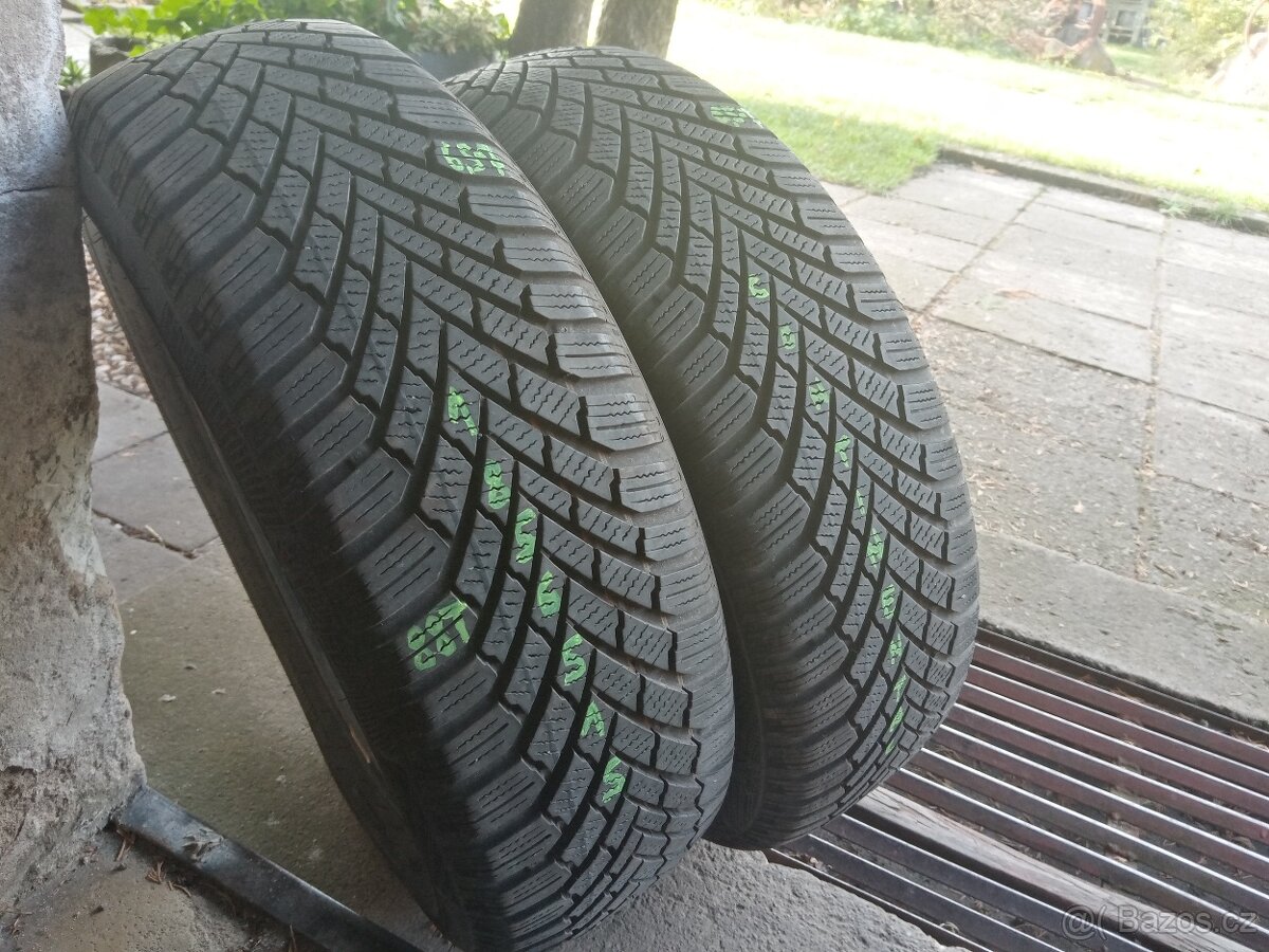 Zimní pneu 2kusy 185/65/15 vzorek 90% CONTINENTAL - dobírka