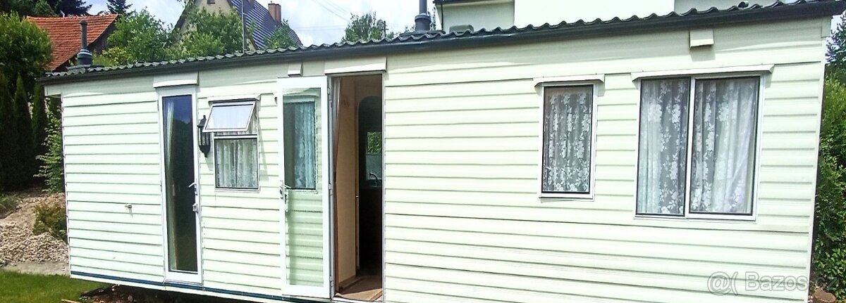 Zařízený mobilheim u Kopřivnice, voda, elektřina, zahrada...
