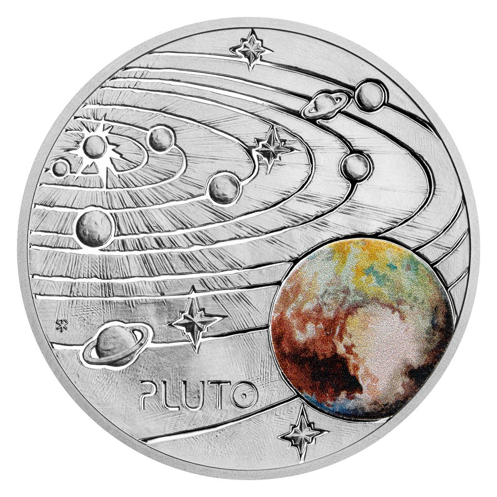 Prodám: Stříbrná mince Mléčná těsta - Pluto proof