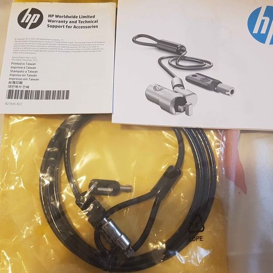 HP Keyed Cable Lock 10mm - lankový zámek na notebook