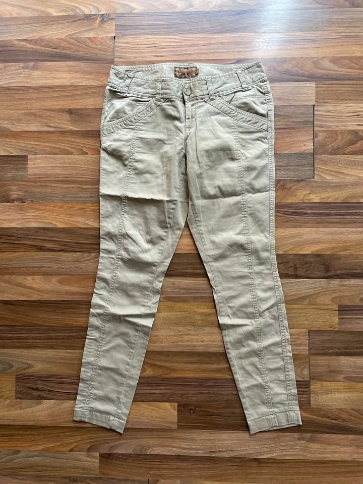 Béžové kalhoty, vel M/L, New look