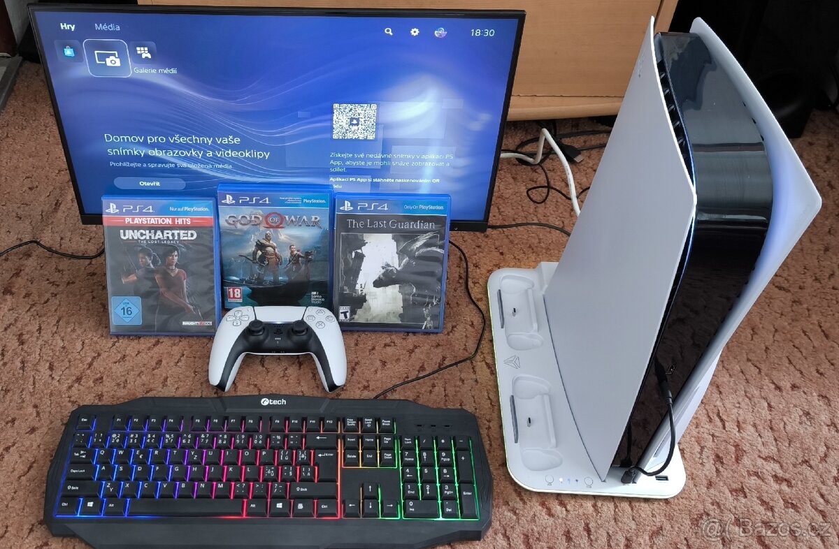 PLAYSTATION 5 S MECHANIKOU, PŘÍSLUŠENSTVÍM A HRY