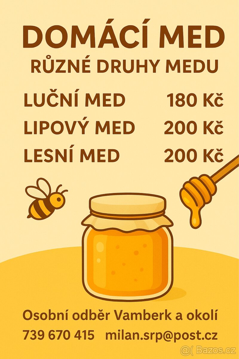 Domácí med přímo od včelaře – poctivý, kvalitní a chutný