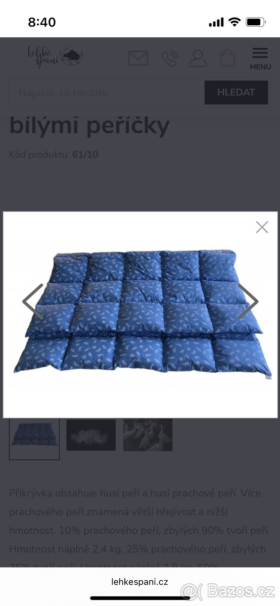 NOVÁ péřová deka