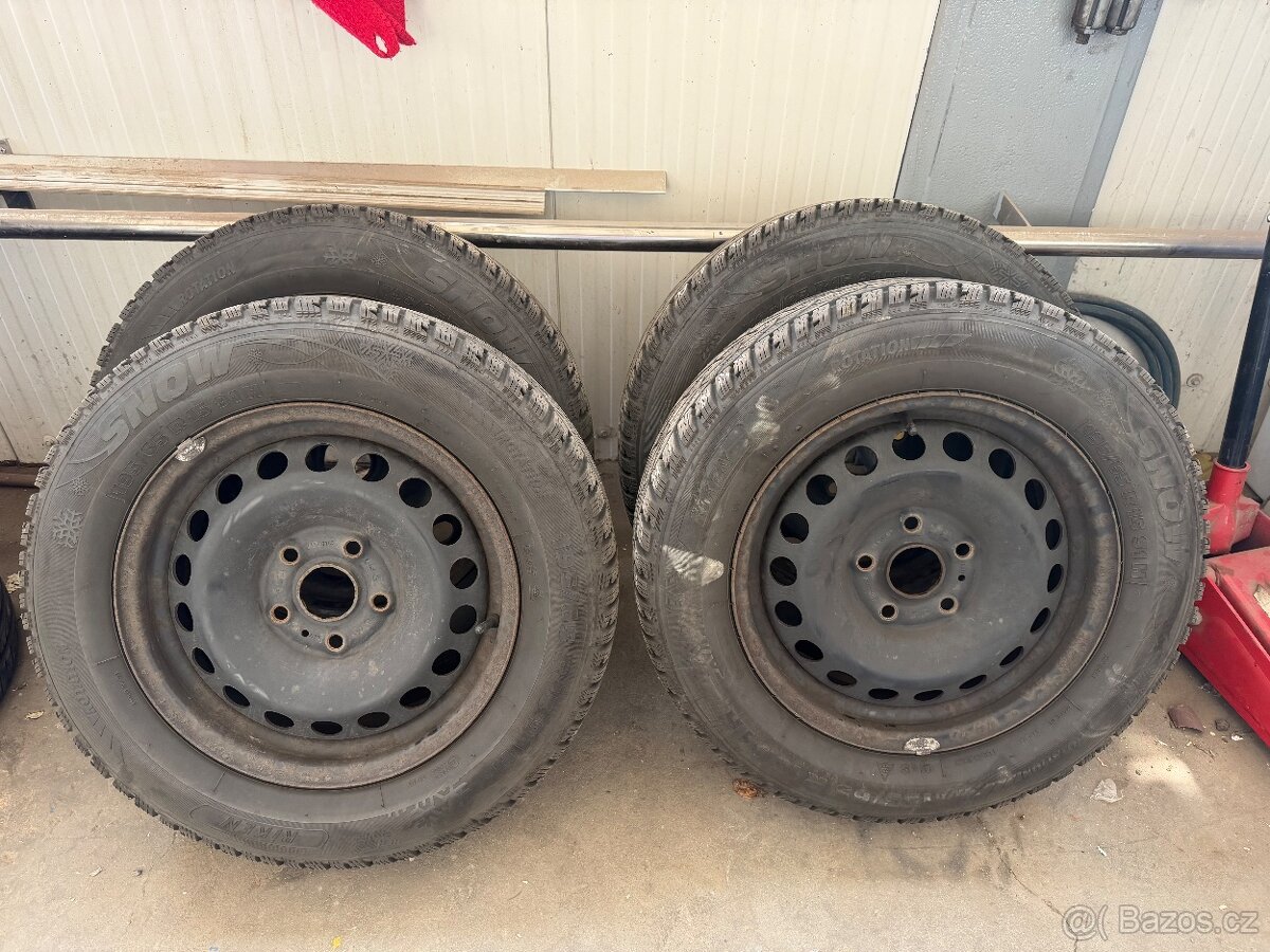 Zimní sada plech 195/65/15 5x112 6jx15 et43