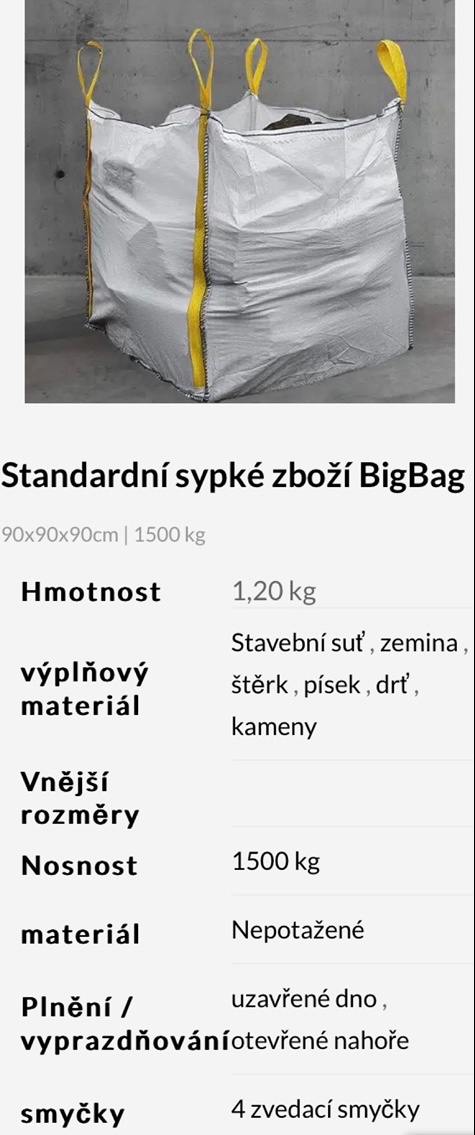 BigBag, Big Bag, Vak , Pytel, Velkoobjemový